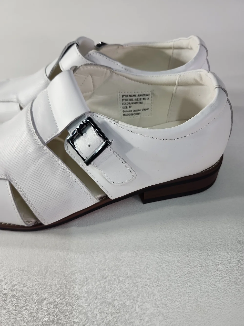 Milano White Men’s Fisherman Sandals with Buckle